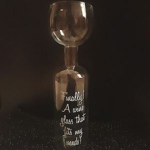 Wine bottle glass